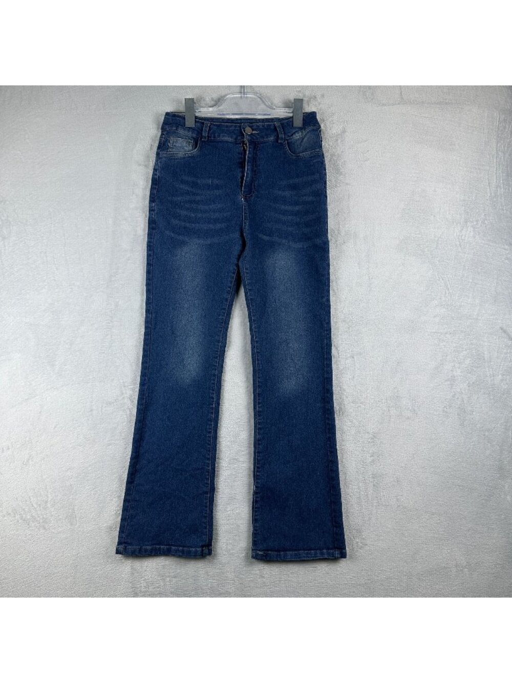 Womens  Jeans Size Small Slim Boot Cut Leg High Rise Blue Stone Wash